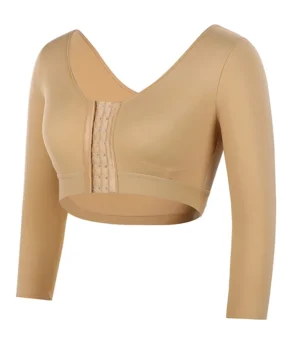 Close Fitting Queen Size 3/4 Sleeve Shapewear Bra Medium Control