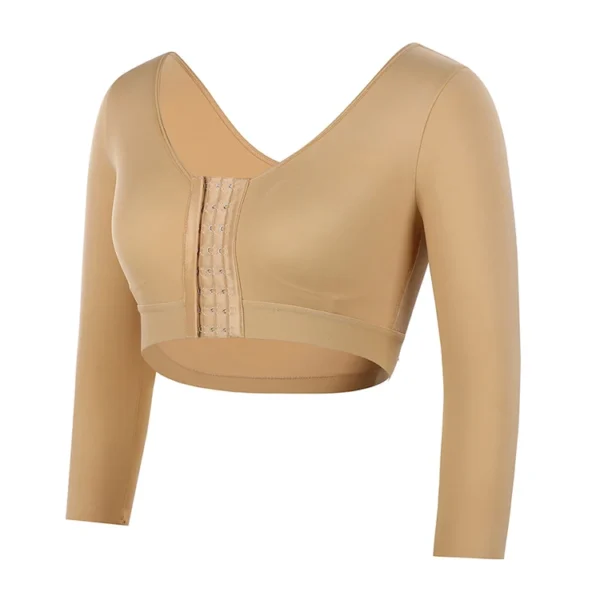Close Fitting Queen Size 3/4 Sleeve Shapewear Bra Medium Control