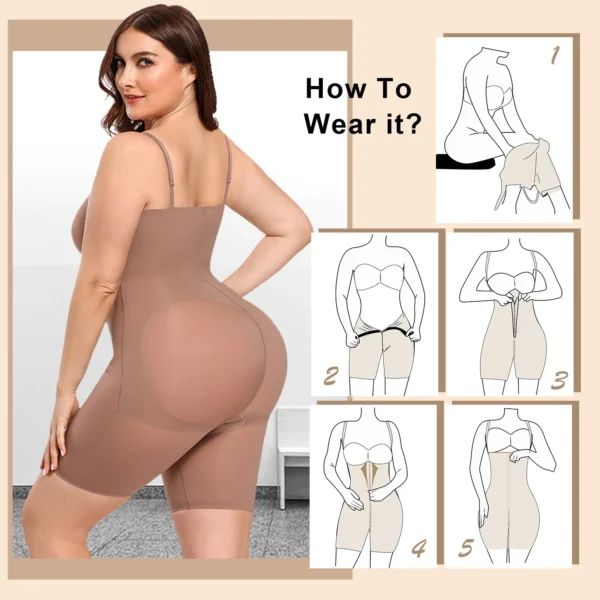 Premium Slim Fit Full-Body Shaper with High Waist Tummy Control, Hip Enhancer & Butt Lifter for Women - Image 4