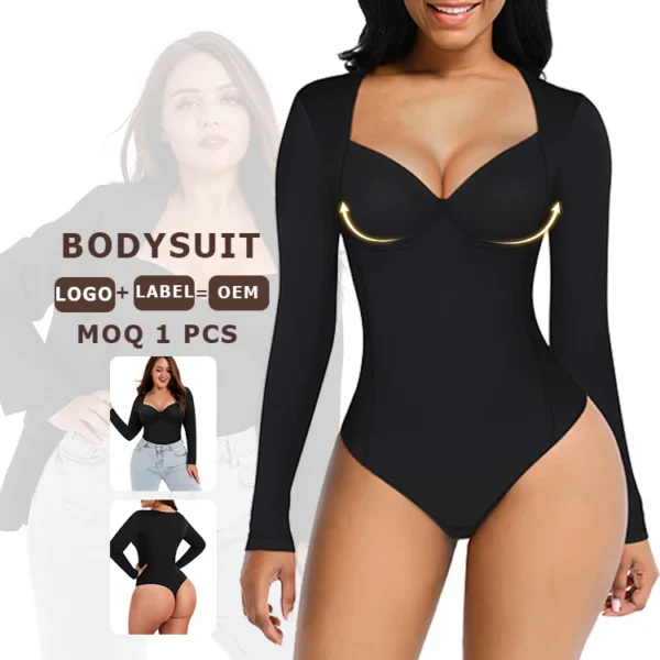 Sculpting Spandex High Compression Shaper | Long Sleeve Bodysuit Women Shapewear - Image 6