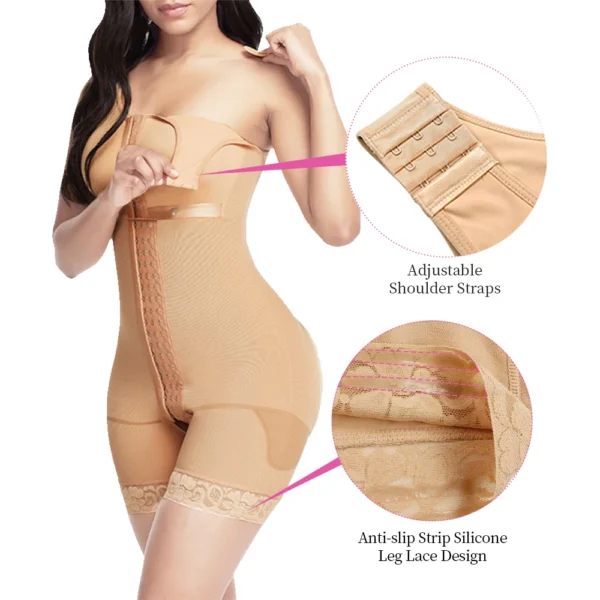 S-SHAPER High Compression Open Postpartum Bodysuit | Tummy Control Butt Lifter Corset Fajas - Image 3