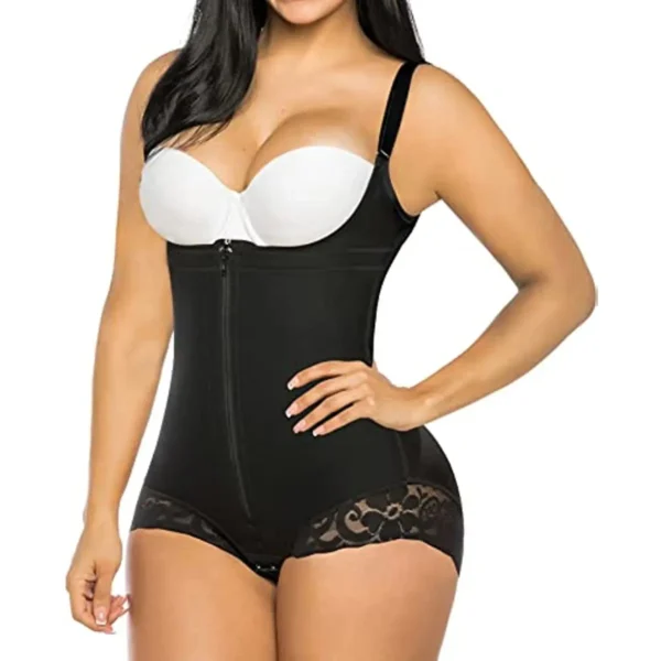 Body Shaper for Women | Tummy Control Colombian Shaper Zipper | Open Bust Bodysuit - Image 6