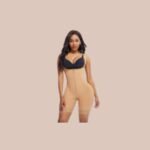 Luxury queen size latex body shaper with front zipper and adjustable straps