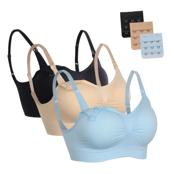 High Quality Wireless Breastfeeding | Free Bra Extenders Seamless Maternity Nursing Bra - Image 5