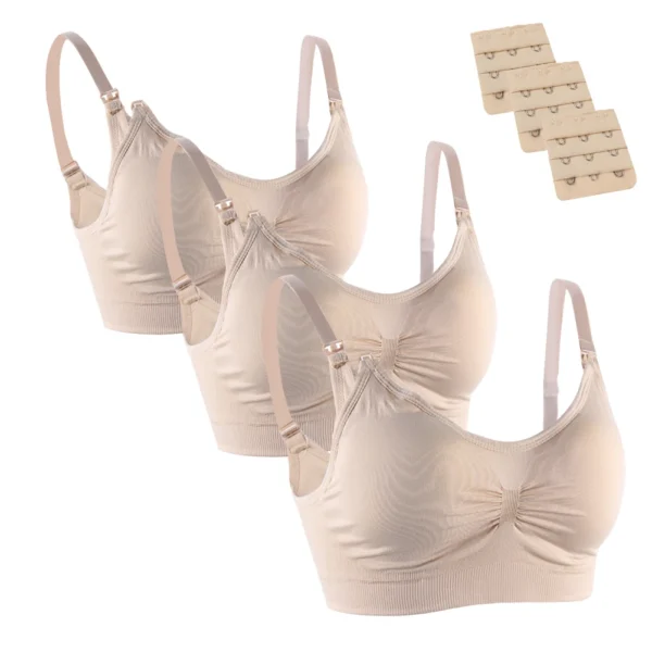 High Quality Wireless Breastfeeding | Free Bra Extenders Seamless Maternity Nursing Bra - Image 3