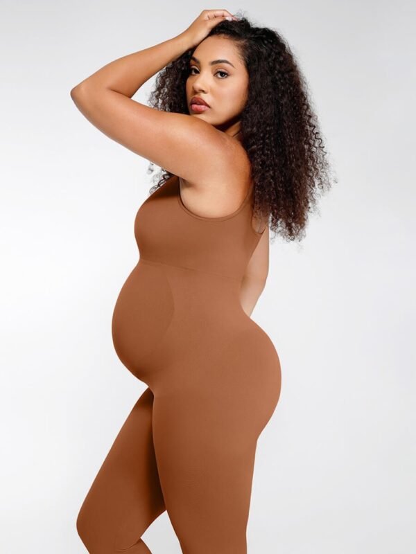 Seamless Eco-friendly🌿 Back Lifting Maternity Catsuit Jumpsuit, side view