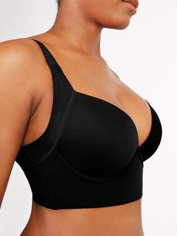 Plus-size woman wearing full support bra for daily use