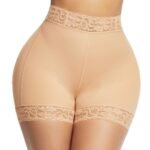 high-waisted lace shapewear panty with butt-lifting and tummy control short
