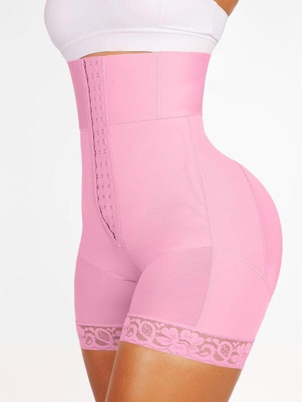 Anti-roll lace leg opening on butt lifting shaper