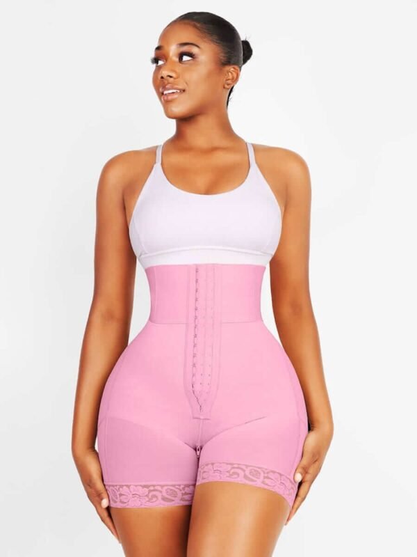 Anti-roll lace leg opening on butt lifting shaper