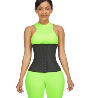 Waist Trainer | Black Latex with 29 Steel Bones