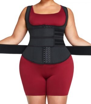 Plus Size Shapewear | Black Latex 9 Steel Bones High Stretch