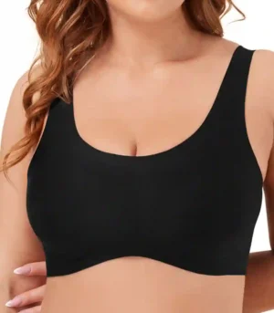 Woman wearing Seamless Sports Bra Women’s High Impact Athletic Wear-front view