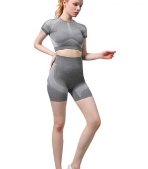 Fitness Set | Seamless Activewear With High-Waist Shorts
