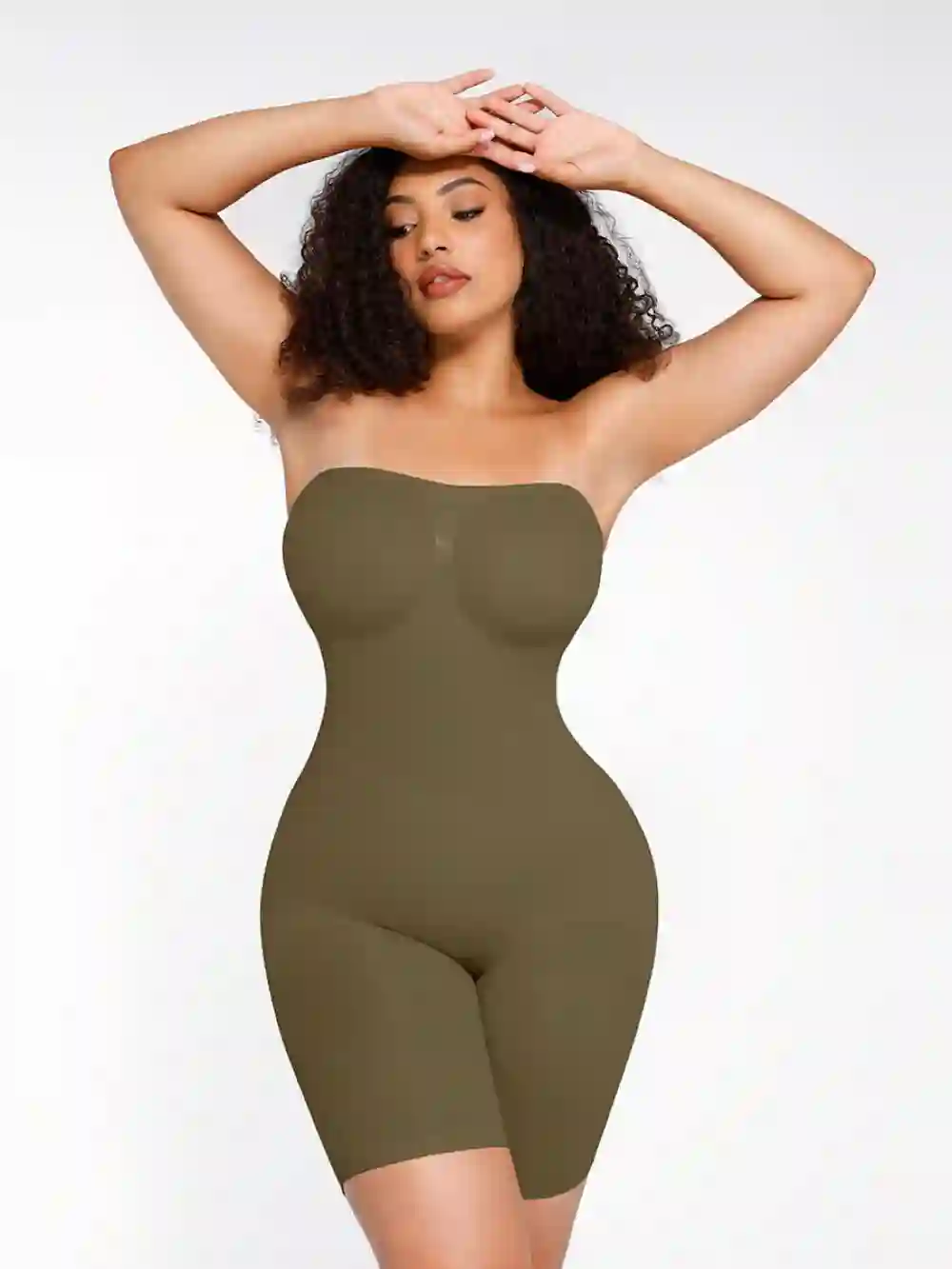 Strapless Shapewear Butt Lifting Tummy Control Bodysuit, front look