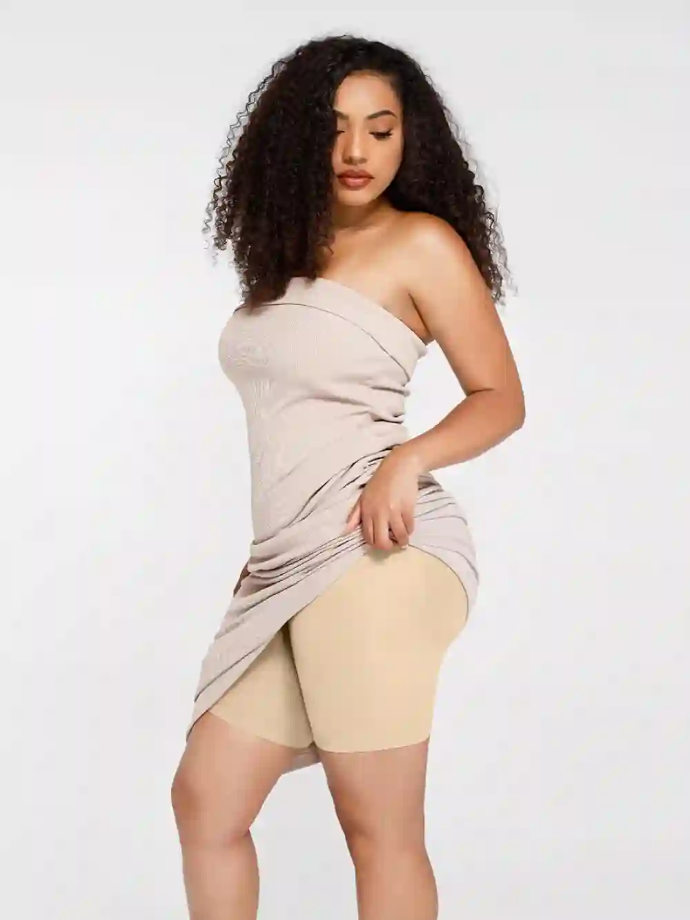 Strapless Shapewear Butt Lifting Tummy Control Bodysuit-side look