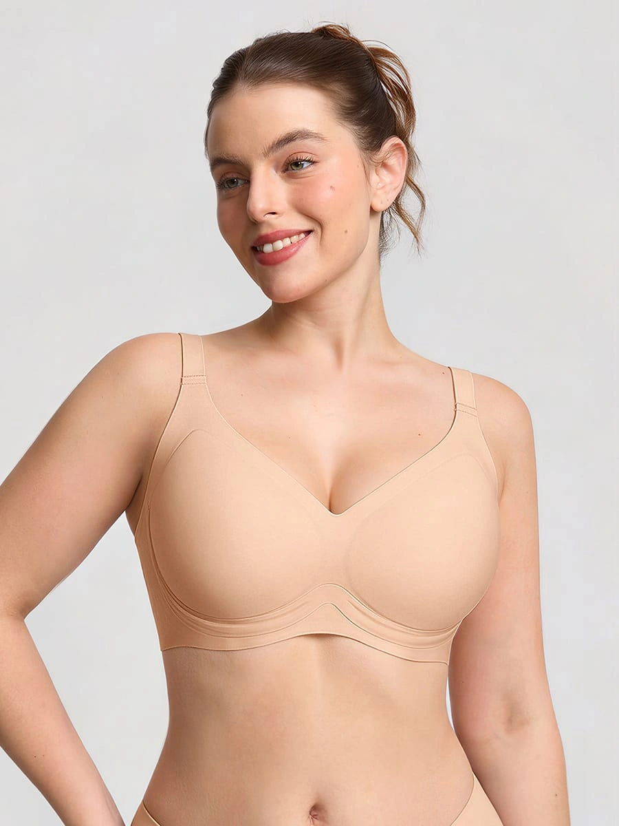Jelly Support Wireless Seamless T-Shirt Bra for Large Breasts