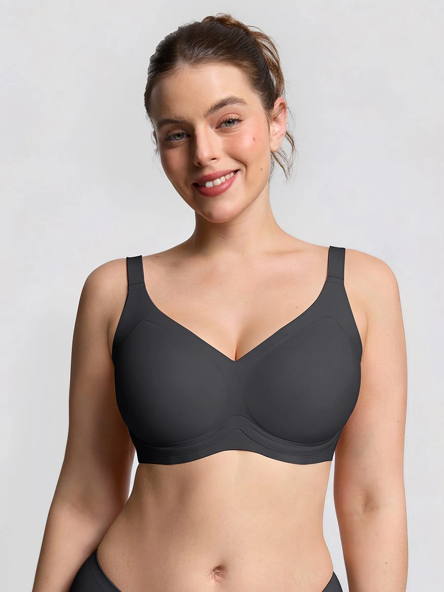 Jelly Support Wireless Seamless T-Shirt Bra for Large Breasts - Image 9